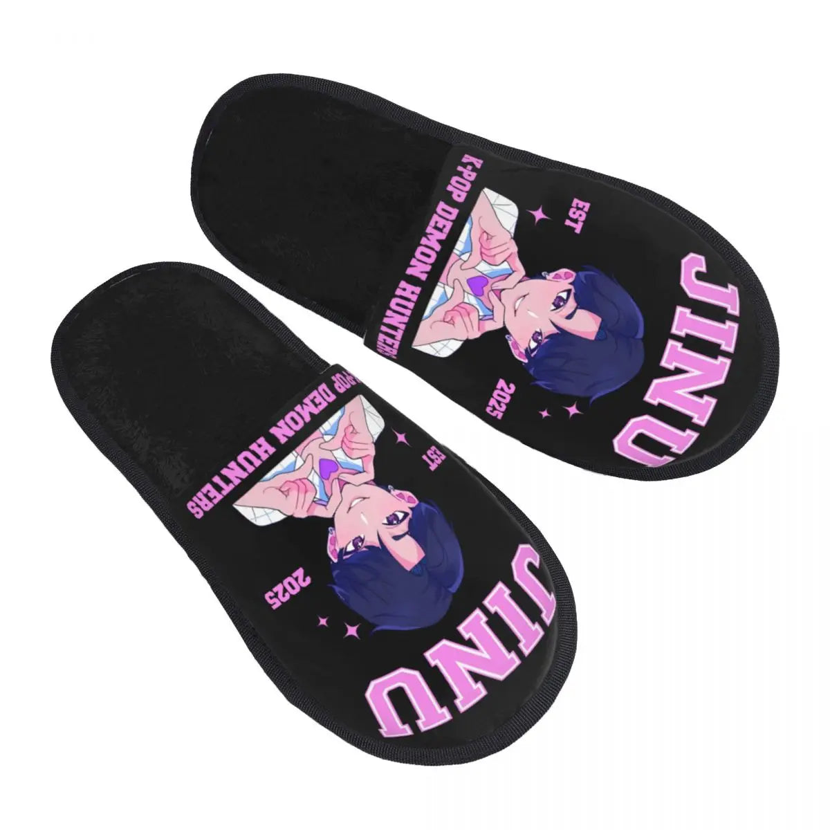 Kpop Demon Hunters Huntrix House Slippers Women Cozy Memory Foam Slip On Hotel Slipper Shoes