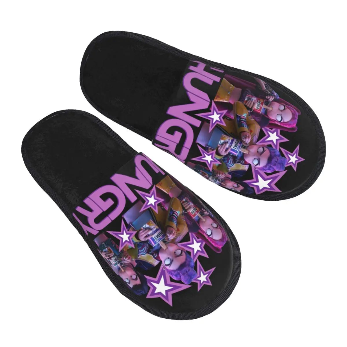 Kpop Demon Hunters Huntrix House Slippers Women Cozy Memory Foam Slip On Hotel Slipper Shoes