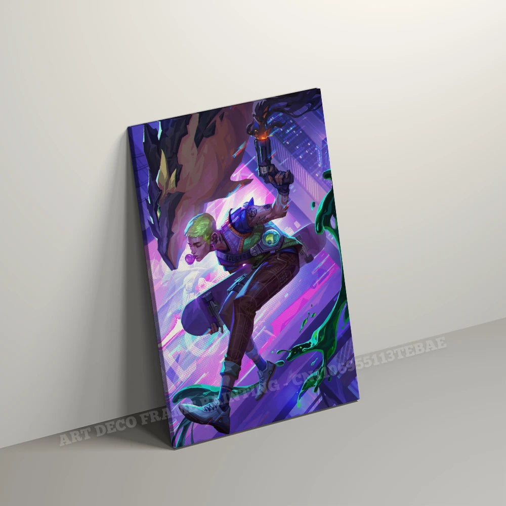 Valorant With Frame Decor Pictures Hot Game Anime Canvas Wall Artwork Paintings Printed Poster Living Room Home Decoration Mural