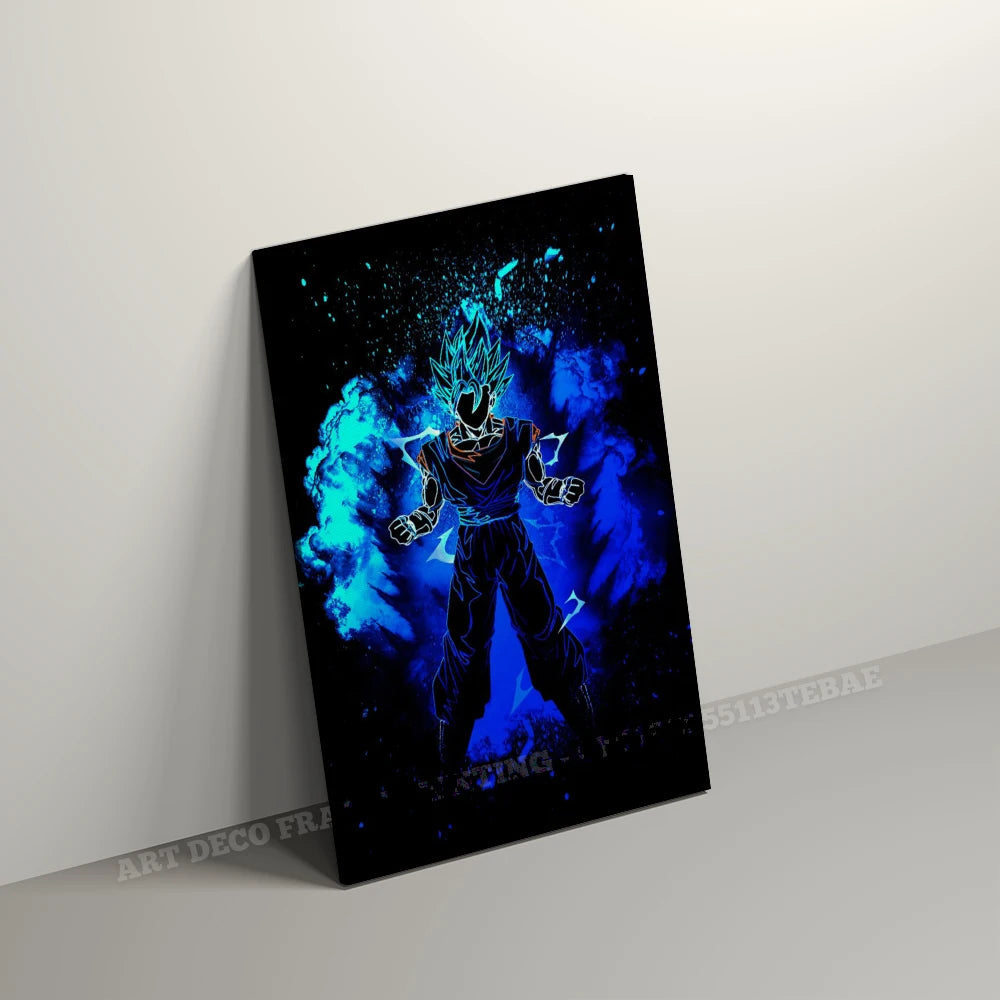 Room Wall Artwork Canvas Print Anime Dragon Ball Role With Frame Posters Home Decor Picture Modern Interior Painting Decoration
