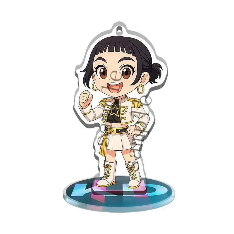 Kpop Demon Hunters American Anime Peripherals Q Version Acrylic Stands Collectible Desk Ornaments Creative Birthday Gift Toy