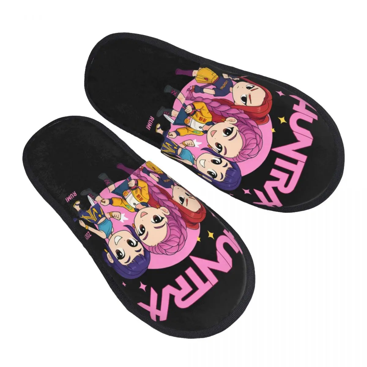 Kpop Demon Hunters Huntrix House Slippers Women Cozy Memory Foam Slip On Hotel Slipper Shoes